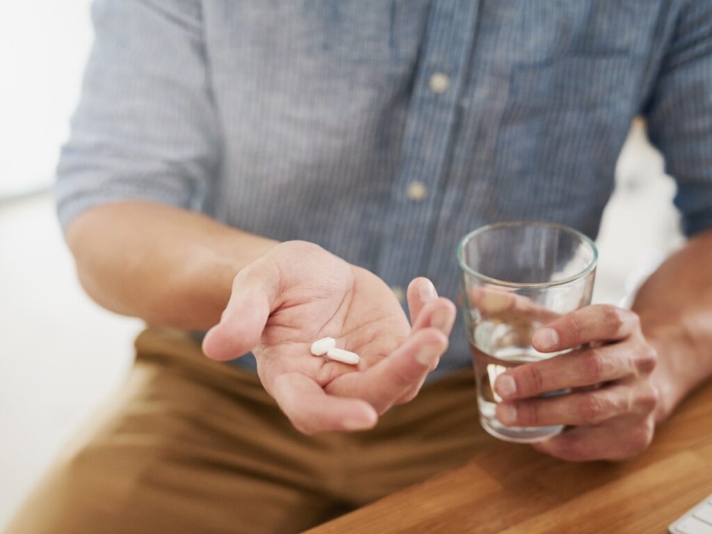Take the testosterone medicine pill to strengthen your man power